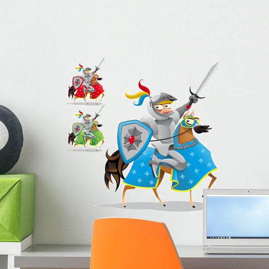 Knight and Horse Wall Decal Sticker Set