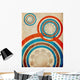 Retro Circles - Aged Paper Texture Wall Mural