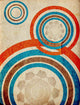 Retro Circles - Aged Paper Texture Wall Mural