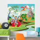 Panorama With Castle Dragon and Knight Wall Mural