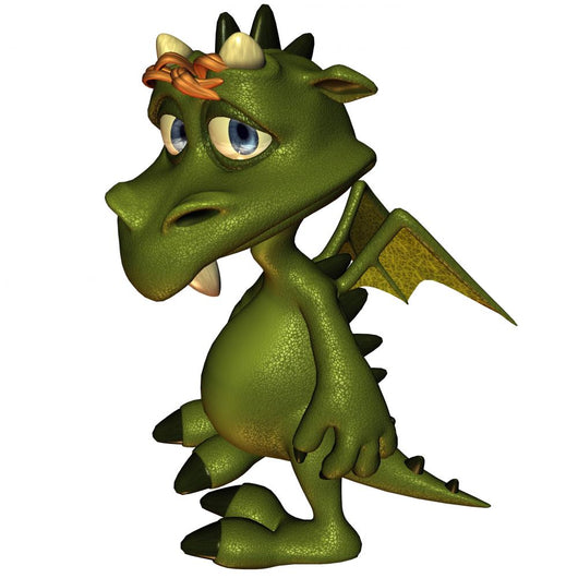 Shy Little Dragon Wall Decal
