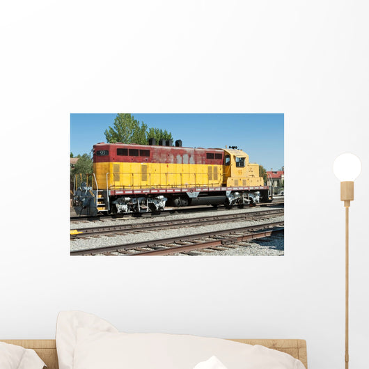 Diesel Locomotive Parked Train Yard Santa Fe, New Mexico, USA Wall Mural