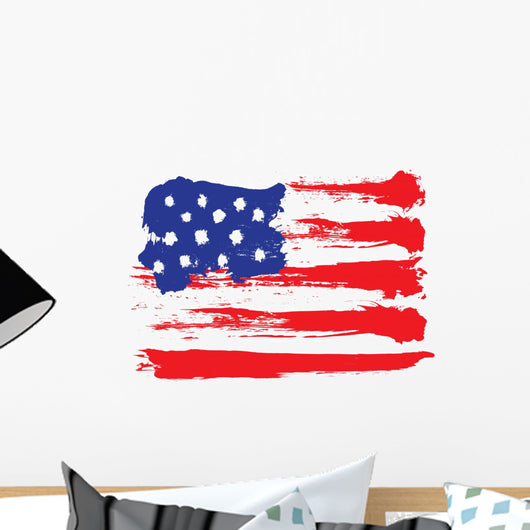 grunge american flag Wall Decal