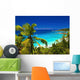 Dream seascape view, Seychelles, La Digue island Wall Mural