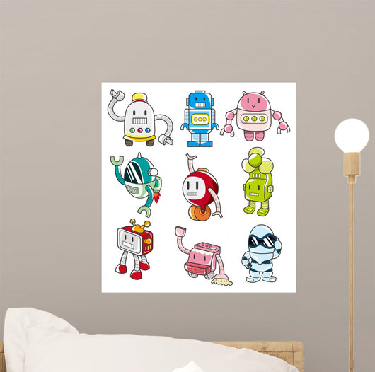cartoon robot Wall Decal