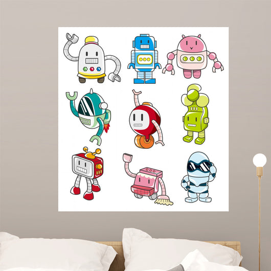 cartoon robot Wall Decal
