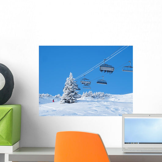Skiing Slope Wall Mural