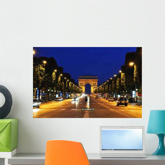 Champs-elysees Night Wall Decal