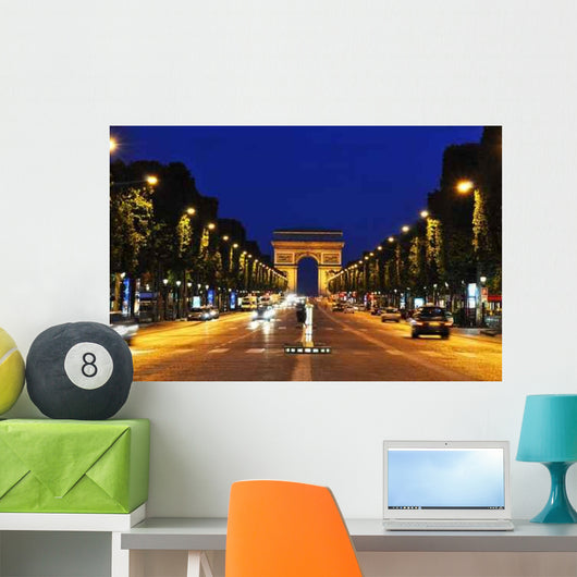 Champs-elysees Night Wall Decal