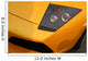 yellow supercar headlight Wall Mural
