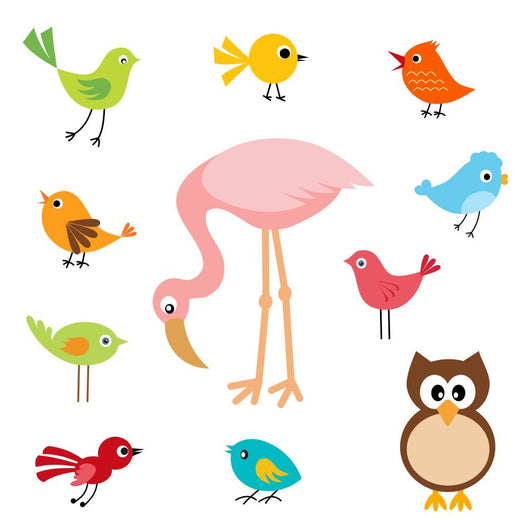 Flamingo Friends Bird Wall Stickers