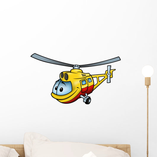 Helicopter - Colored Illustration Wall Decal