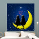Happy Valentines Day Cats Wall Mural