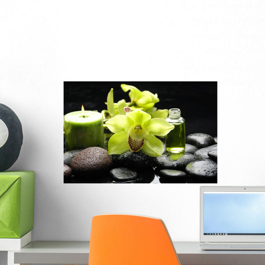 Macro Orchid and Massage Wall Mural