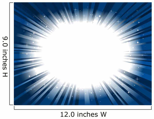 Star Burst Background Blue Frame Wall Mural
