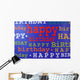 happy birthday gift bag Wall Mural