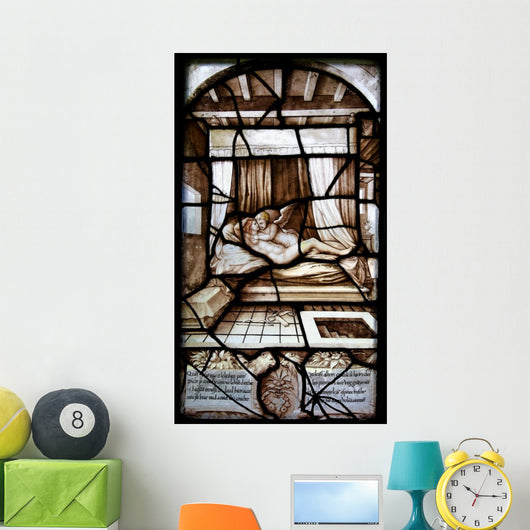 Psyche and Cupid Stained Glass Wall Mural