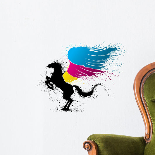 CMYK pegasus Wall Decal