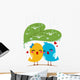 Lovebirds Sheltering from Rain