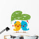 Lovebirds Sheltering from Rain