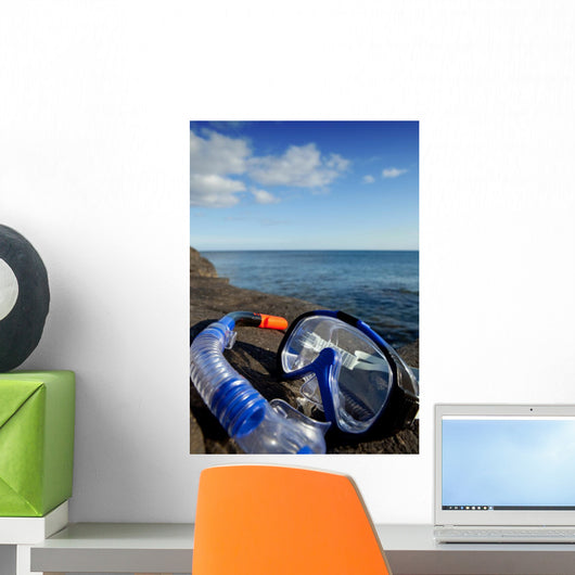 Diving mask and snorkel, Lanzarote Wall Mural