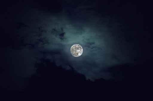 Glowing Full Moon with Wall Decal