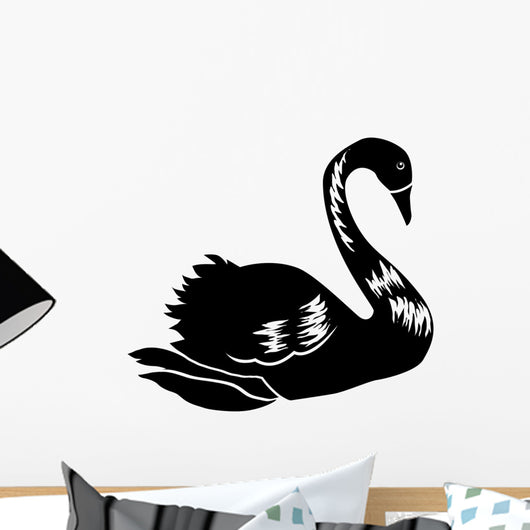 Abstract Black Swan Wall Decal
