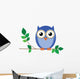 Wise Old Owl Sat Wall Decal