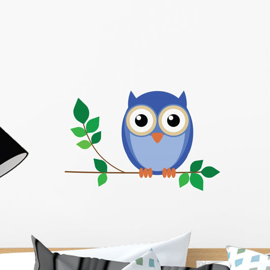 Wise Old Owl Sat Wall Decal