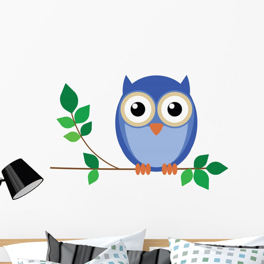 Wise Old Owl Sat Wall Decal
