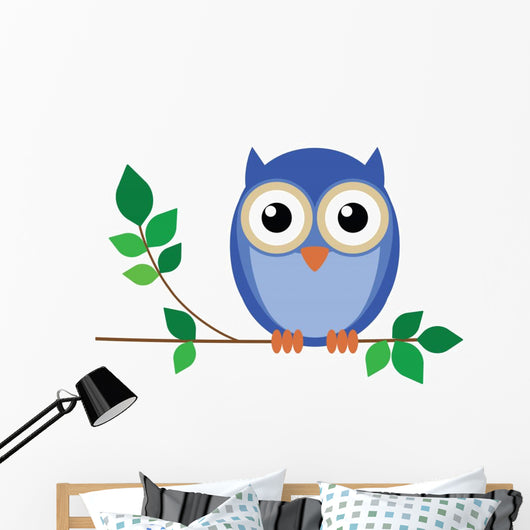 Wise Old Owl Sat Wall Decal