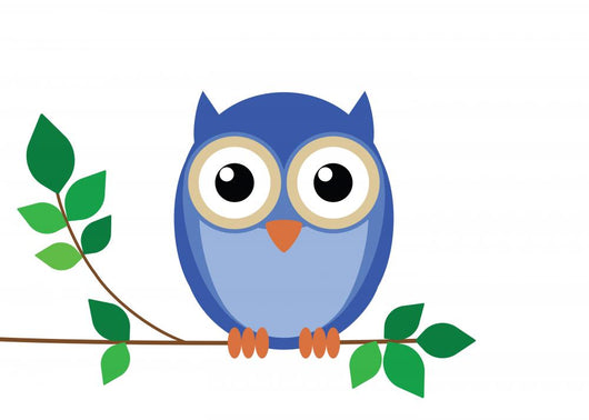 Wise Old Owl Sat Wall Decal