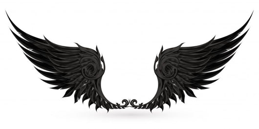 Wings black Wall Decal