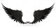 Wings black Wall Decal