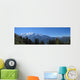 white mountains with snow, aiguillette des houches, brevent, fra Wall Mural