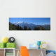 white mountains with snow, aiguillette des houches, brevent, fra Wall Mural