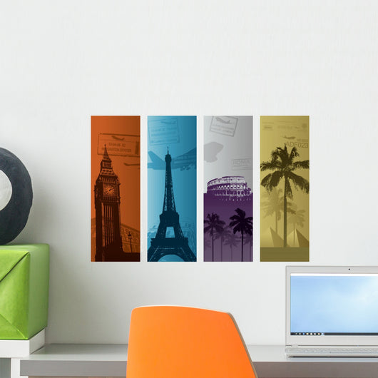 Travel background Wall Decal