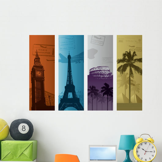Travel background Wall Decal