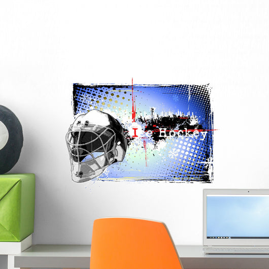 Ice Hockey Frame 2 Wall Decal
