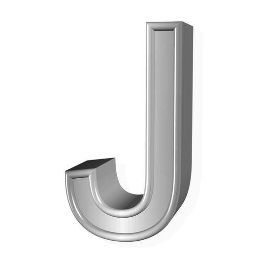 Grey Letter J Wall Decal