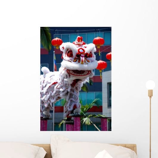 Chinese lion dance Wall Mural