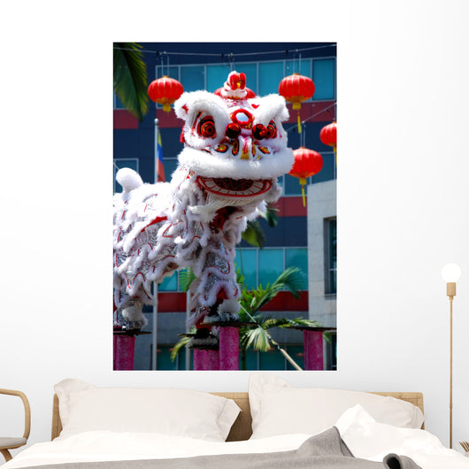 Chinese lion dance Wall Mural