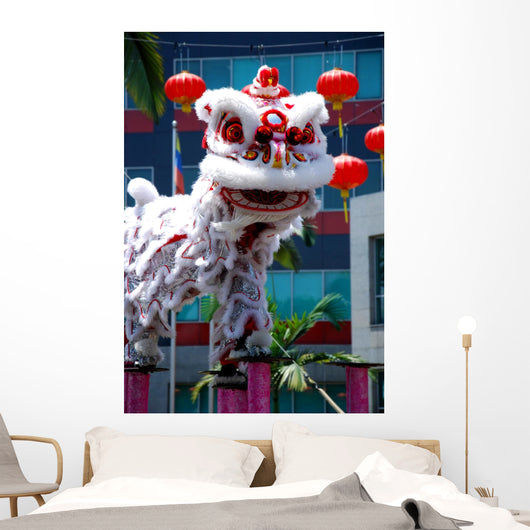Chinese lion dance Wall Mural
