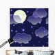 Abstract Night with Clouds Wall Decal
