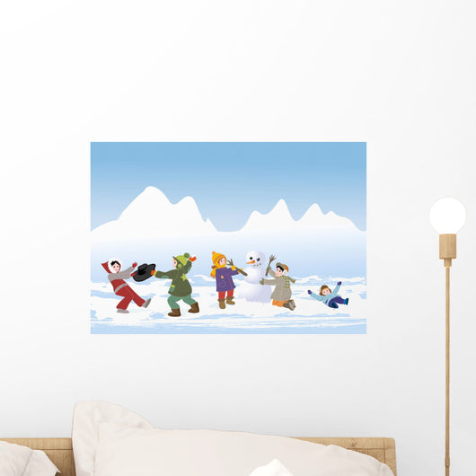 Enfants La Montagne Qui Wall Mural