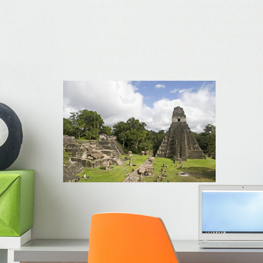 jaguar pyramid and ruins Wall Mural