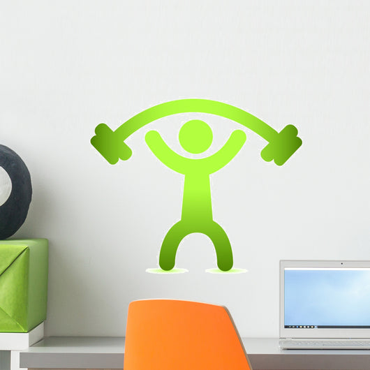 Man Lifting Weight Wall Decal