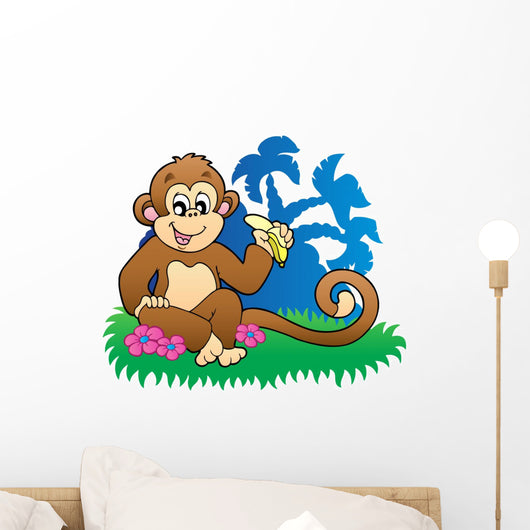 Monkey Eating Banana near