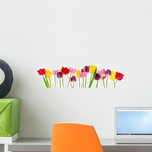 Row Spring Tulip Wall Decal