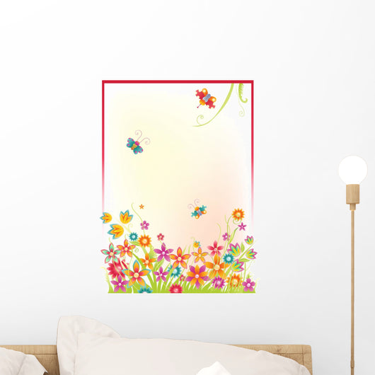 With Flowers and Butterfly